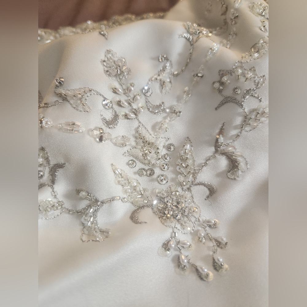 Elegant Sophia Tolli White Wedding Dress, Size 14